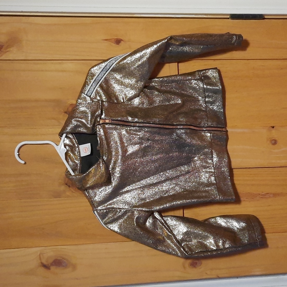 Wonder nation glitter light weight girls jacket 7/8